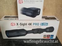 ATN X Sight 4K Pro 5-20x inkl Rangefinder ATN Ballistic Laser 1500