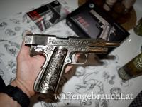 M1911 Etched Version Mehico Druglord Vollmetall GBB 6mm BB Satin-Chrome - V3