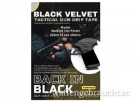 Schwarzes, selbstklebendes Samt-Griff-Tape (Velours) für Pistole
