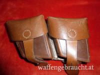 zweiteilige österreichischen Patronentasche, STOLLA- WIEN, Mod.:  Patronentasche für die österreischische „B“- Gendarmerie