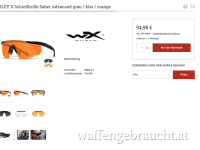 WILEY X Schießbrille Schutzbrille Augenschutz Saber Advanced mit 3 Gläsern: grau/klar/orange; inkl. optischer Einsatz (Insert)