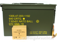 7,62x51 Nato Ball M80 (.308 Win.) GGG 640 Stk. in der beliebten Nato Box - auf Lager !