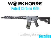 BATTLEARMS DEVELOPMENT WORKHORSE Patrol Carbine Rifle 16″ .223 Rem. Grey* LAGERND*