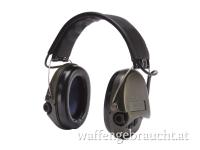  SORDIN Supreme Pro Aktiver Kapsel-Gehörschutz mit schwarzem Lederband, Schaumkissen & grünen Kapseln Modell 2023