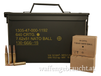 7,62x51 Nato Ball M80 - 640 Stk. in der Nato Box !