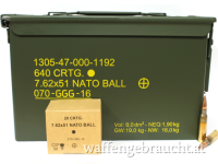 7,62x51 Nato Ball M80 - 640 Stk. in der Nato Box ! 