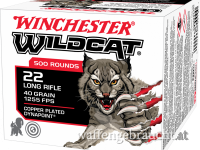 WINCHESTER 22 LR 40 GRS / 2,59 G COPPER PLATED RN WILDCAT DYNAPOINT 500 STK