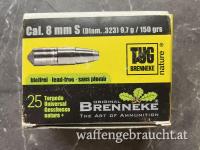 VERKAUFT Brenneke TUG Geschosse im Kaliber 8mm S mit 9,7g/150gr