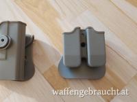 IMI Defense Roto Paddle Holster für Glock 19 / 17 und Magazinhalter in Tan Sandfarben