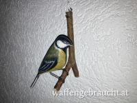 Vogel aus Holz geschnitzt und original bemalt