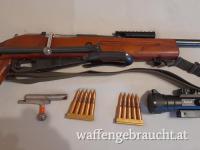  Home Defense Waffe, Nagant mit AK 47 Klappschaft, Exklusives Einzelstück.