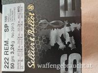 .222 Rem Sellier & Bellot Jagdkugelpatronen 100er Pak - auf Lager !