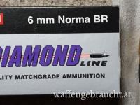 6mm Norma BR Munition der Firma Norma mit 105grs (Black Diamond)