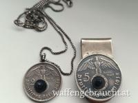 2 und 5 Reichsmark als Kette und Geldspange Silber 1938/39 