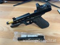 Verkaufe Glock34-Gen5 MOS mit Leupold RED DOT und 6" IGB Gewindewechsellauf gold