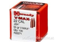 Aktion: Geschosse Hornady V-Max .224 JHP, 55 gr