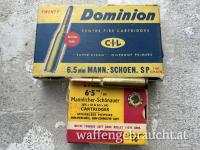 20 Stk. Dominion 6,5 mm Mannlicher Schönauer & 10 Stk. Hülsen