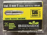 Brenneke TUG Nature Geschosse im Kaliber 8mm S/.323diam. mit 9,7g/150gr