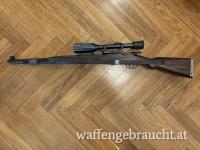 K98k CE44 (Sauer & Sohn, Suhl) mit Zielacht und Schichtholzschaft von 1944 mit Doppelabzug. Nummerngleich!