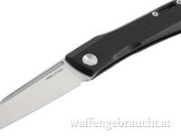 Messer Real Steel Solis Lite satin- schwarz, mit Pocket Clip