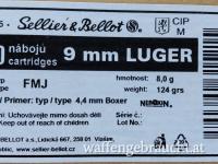 Sellier&Bellot 9mm Luger FMJ 124grs 8,0g