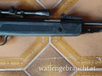 WF600P Unterhebelspanner Luftgewehr 4,5mm Diabolos schwarz mit Zielfernrohr