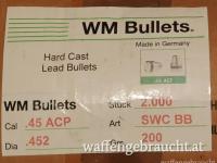 WM Bullets SWC 200 grs .452