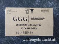 GGG 223 Rem 55gr (3,56g) FMJ 100 Stk 0,5€/Stk