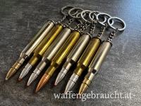 Schlüsselanhänger in verschiedenen Kalibern mit selbst gedrehten Geschossen 308 30-06 300 