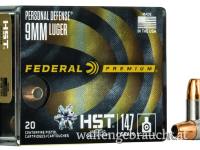 Federal Pistolenmunition Premium 9 x 19 9,5g HST Jacketed Hollow Point (VE 20)