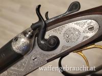 FN 24 er Schrot Hahnflinte mit 6 Packungen Munition 