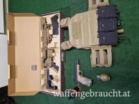 CO² Waffen Crosman DPMS SBR Full Auto 4,5mm Stahl BB und KJW 1911 6mm BB