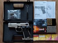 Walther P88 Schreckschuss Pistole 9mm P.A.K. bicolor/vernickelt Neuwertig!!