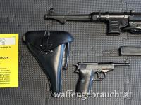 Denix Deko/Replika/Filmwaffen - Walther P38 und MP40 - inkl. Holster und Heftchen - Ideal für Sammler oder als Dekoration