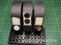 3 Schusspflaster Boxen für Zweckform Schusspflaster 16mm inkl. Restrollen und Versand 
