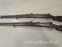 2 Stück lange Gewehr 98 mit Kurvenvisier aus Verlassenschaft 