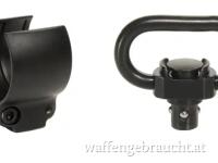 Riemenbügel und Klemmschale Halder 6,0mm, schwarz matt, 20 mm ø