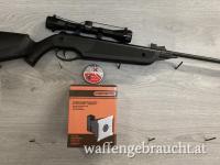 MEGASET! Hämmerli Hunter Force 400 16J 4,5mm inkl. ZF 4x32 + 500 Schuss Munition + Kugelfangkasten mit 10-Zielscheiben