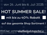 % HOT SUMMER SALE! von 26. Juni bis 6. Juli 2025