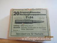 Original Brenneke Hochleistungspatronen Cal. 7x64