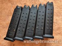 Konvolut fünf Glock 19 Magazine, 15-schüssig, für 9mm Luger inkl. Versand