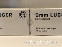 1000 STK GECO WHITE 115gr 7,5g FMJ 9 Para 9mm Luger NEU