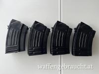 4 AK- Magazine 7,62x39 Stahl 10 Schuss
