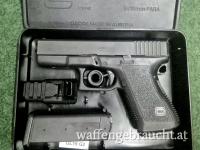 Glock 19 Gen2 mit Originalzubehör und Railadapter
