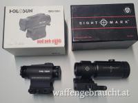 Holosun HS515BU RedDot + SightMark 5x Magnifier