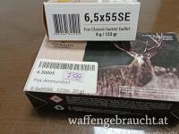 Fox bleifreie Munition im Kaliber 6,5x55SE mit 8,0g/123gr