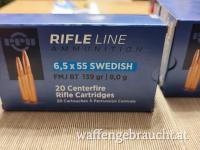 6,5x55 SE FMJ BT PPU, 80Stk für Schwedenmauser 