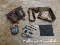 Mosin Nagant Ordonanz Set M1891/30, M38, M44: Tasche, Trageriemen, Putzzeug, Öler, Feldschraubenzieher, Ladestreifen