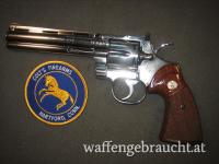 Colt Python Cal. 357 Mag. , vernickelt , Beschuzeichen D. 1978