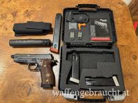 Sig Sauer P226 MK 25 TB threaded Barrel US Navy Gewindelauf Impuls Schalldämpfer 30er Magazin  Gold  Swiss Army   
